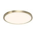 Dweled Geos 22in LED Round Low-Profile Flush Mount 2700K in Brass FM-46